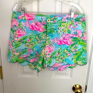 Lilly Pulitzer scalloped shorts.